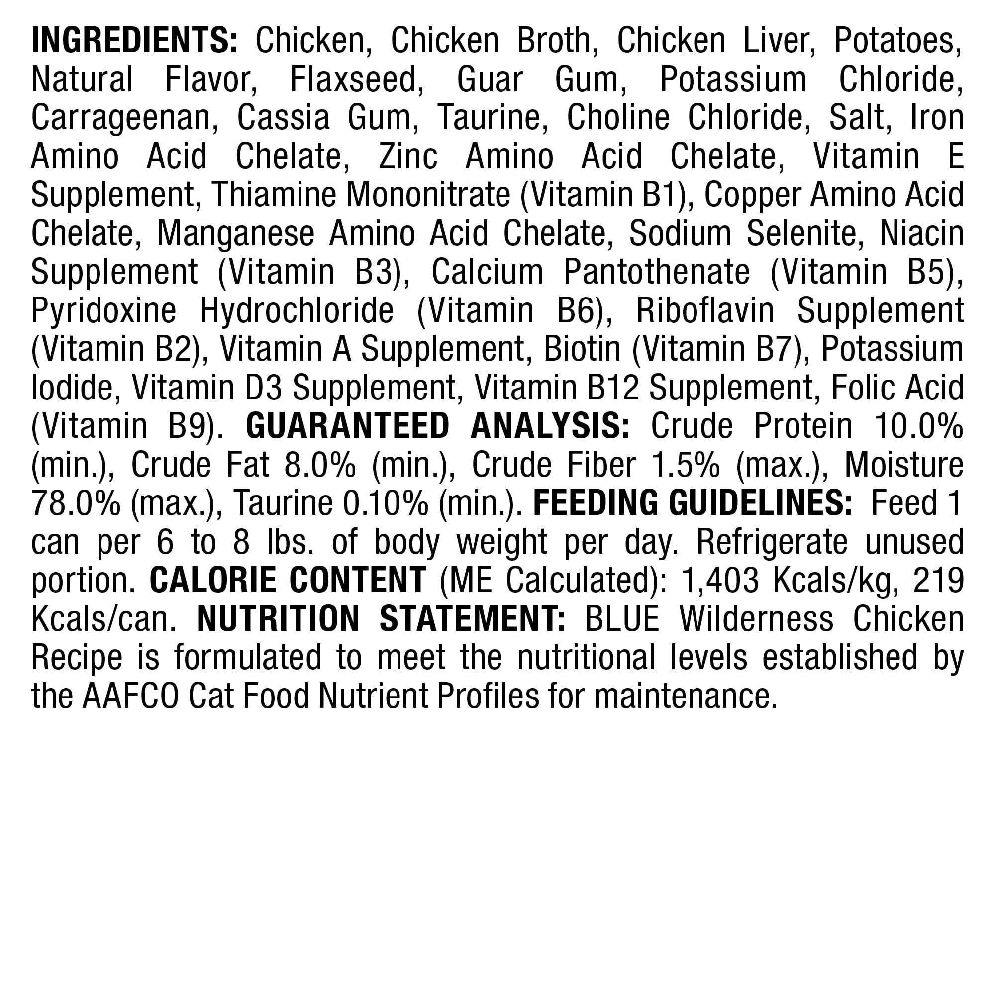 Blue Buffalo Wilderness Adult High-Protein Grain-Free Chicken Wet Cat Food - 5.5 Oz Wet Cat Food - Case of 24  