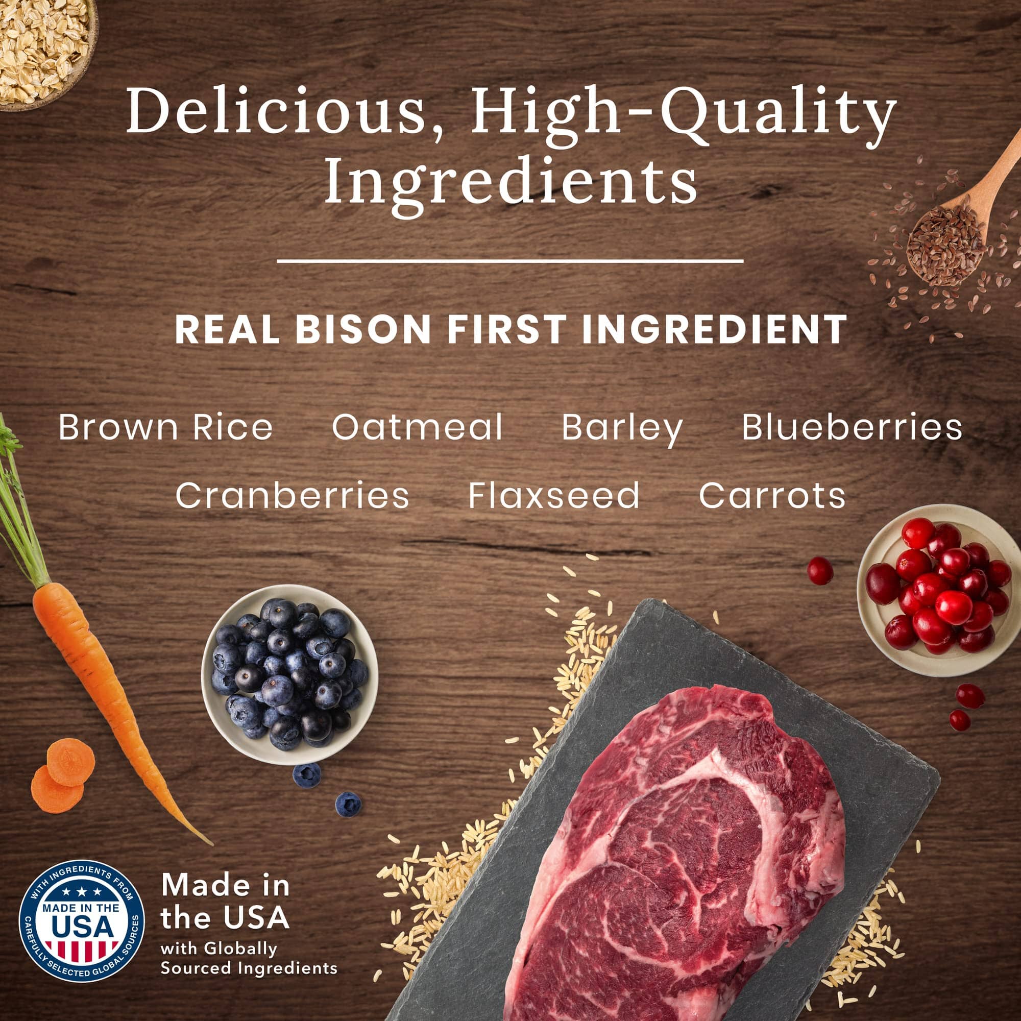 Blue Buffalo Wilderness Adult Large-Breed High-Protein Bison with Grains Dry Dog Food - 28 Lbs  