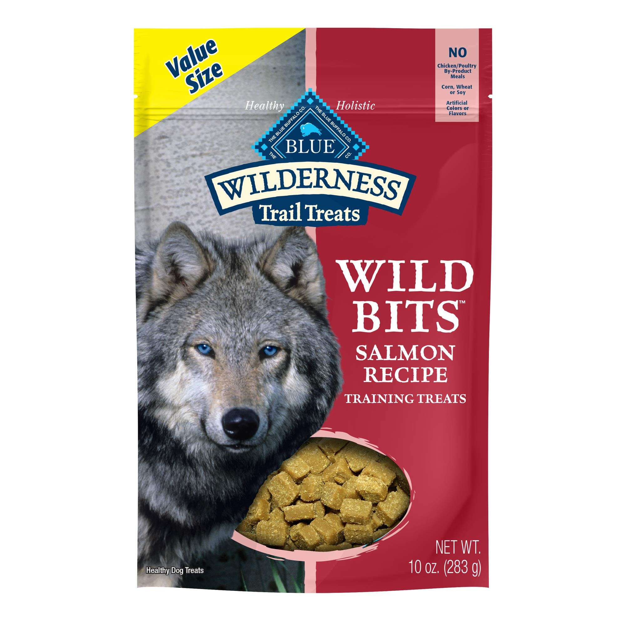 Blue Buffalo Wilderness Bits Trail Treats Grain-Free High-Protein Soft-Moist Salmon Dog Treats - 10 Oz  