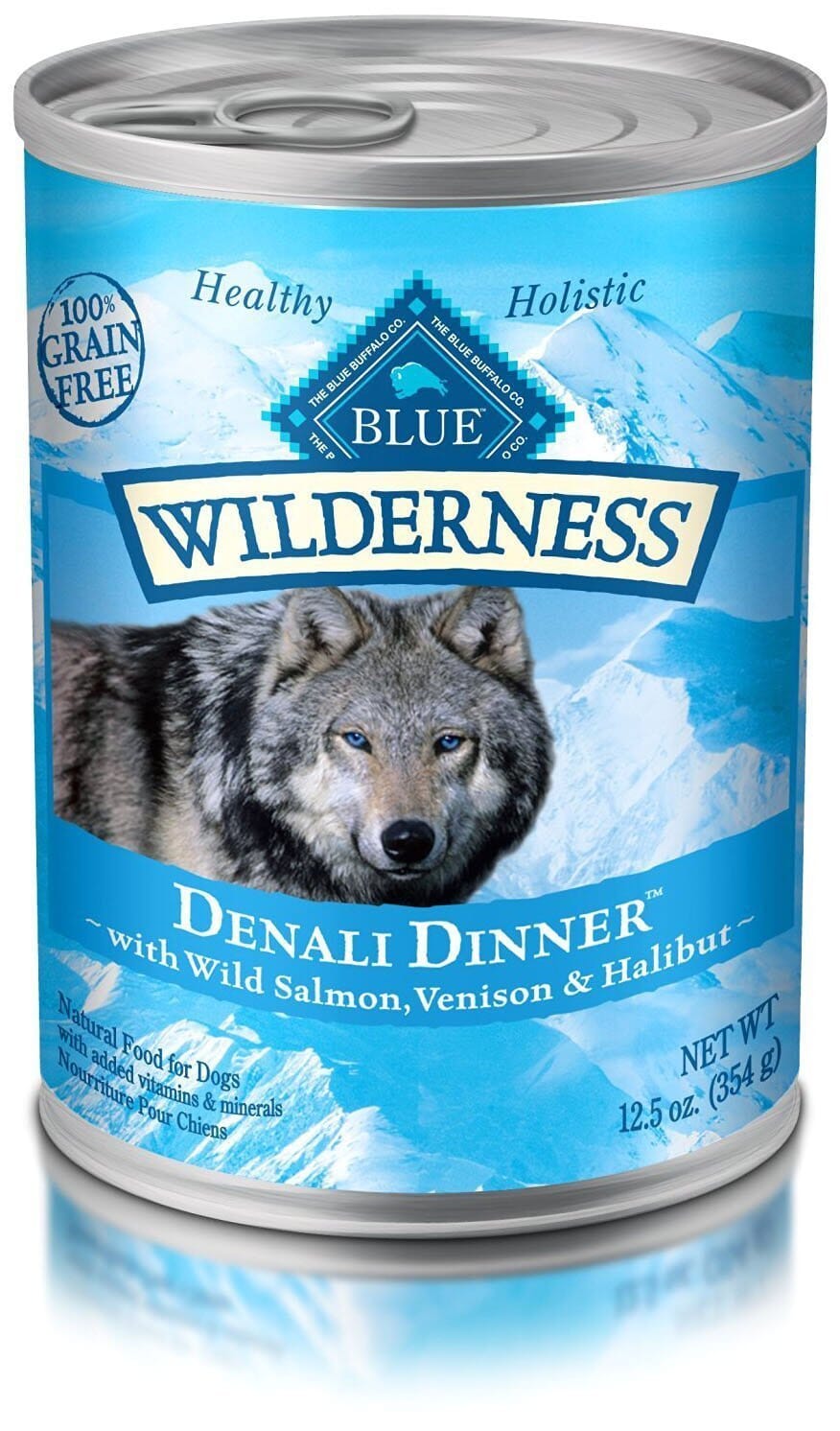 Blue Buffalo Wilderness Denali Dinner Salmon Venison and Halibut Canned Dog Food - 12.5 Oz - Case of 12  