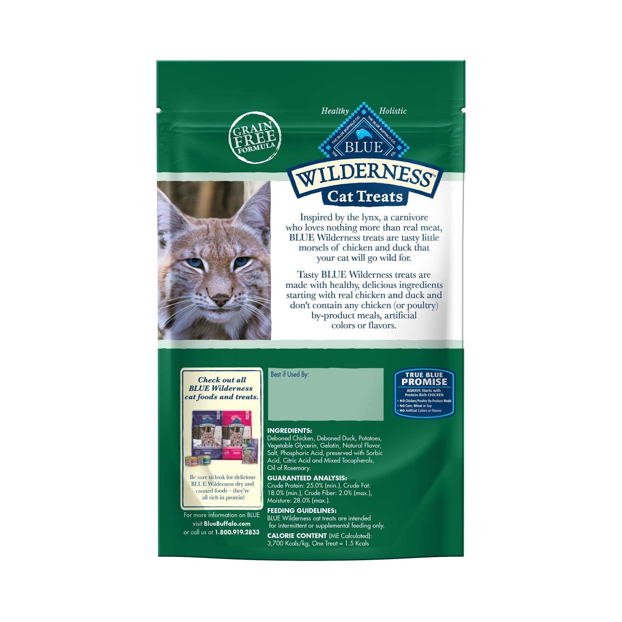 Blue Buffalo Wilderness Grain-Free Chicken and Duck Soft Moist Cat Treats - 2 Oz  