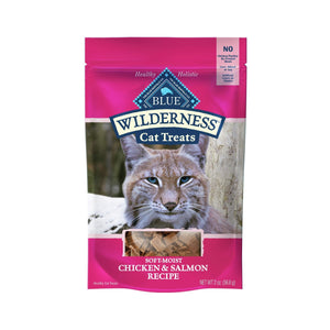 Blue Buffalo Wilderness Grain-Free Chicken and Salmon Soft Moist Cat Treats - 2 Oz