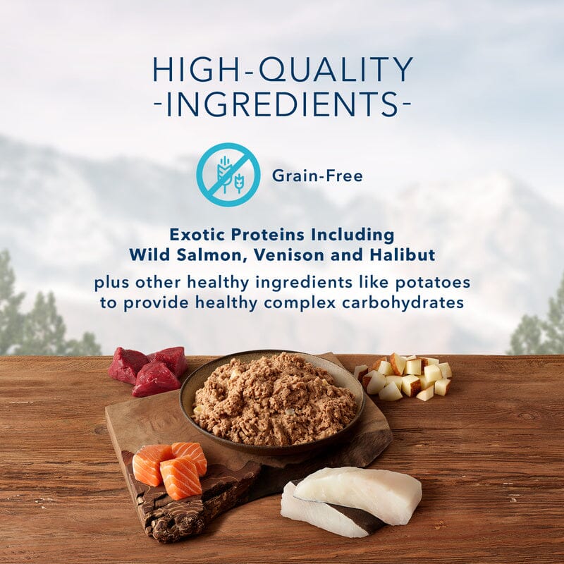 Blue Buffalo Wilderness Grain Free Denali Dinner with Salmon, Venison & Halibut Canned Dog Food  