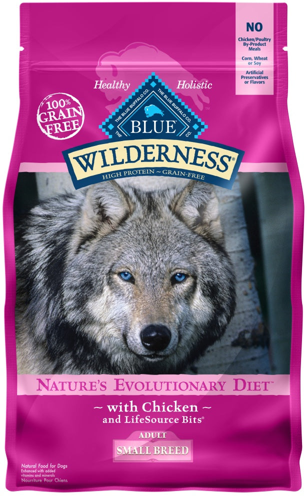 Blue Buffalo Wilderness Grain Free High Protein Chicken Recipe Adult Small Breed Dry Dog Food  