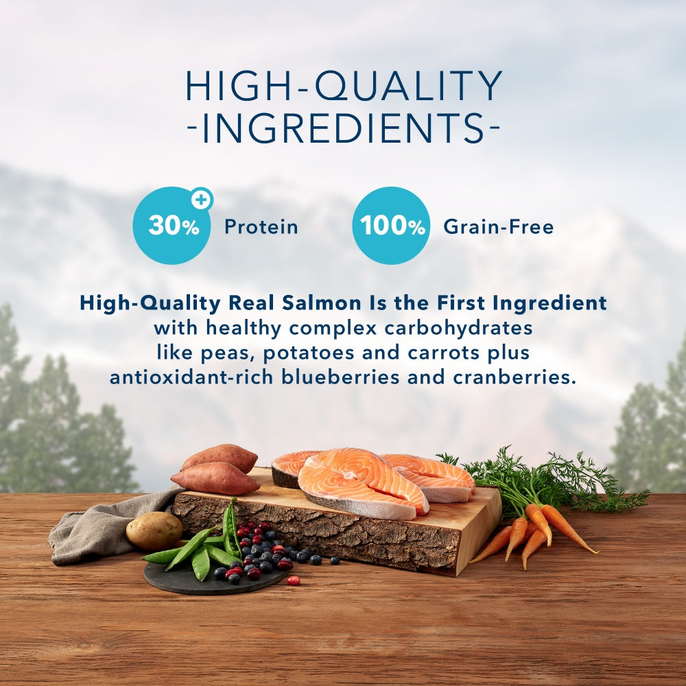 Blue Buffalo Wilderness Grain Free Salmon High Protein Recipe Dry Cat Food  