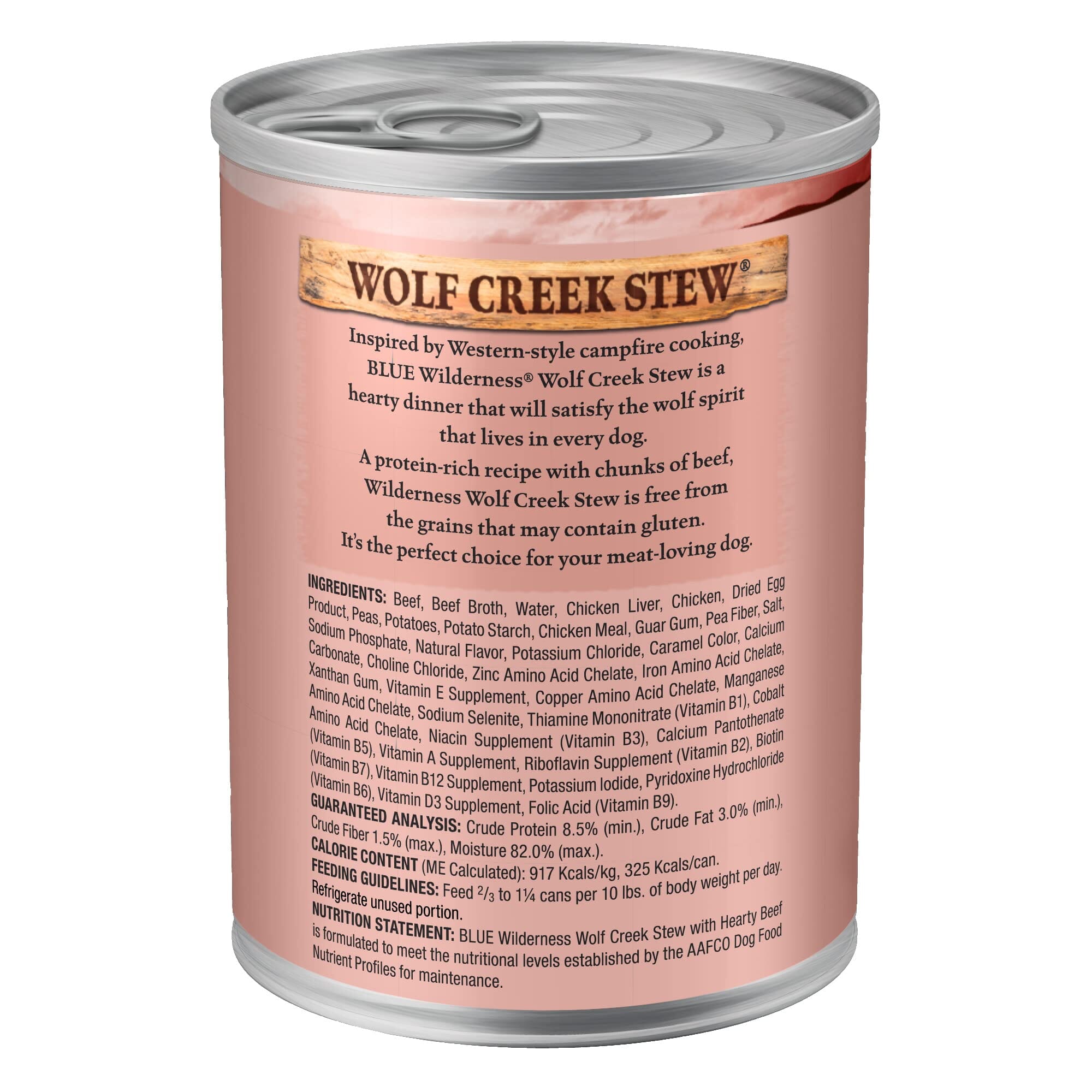 Blue Buffalo Wilderness High-Protein Wolf Creek Stew Beef Stew in Gravy Canned Dog Food - 12.5 Oz - Case of 12  
