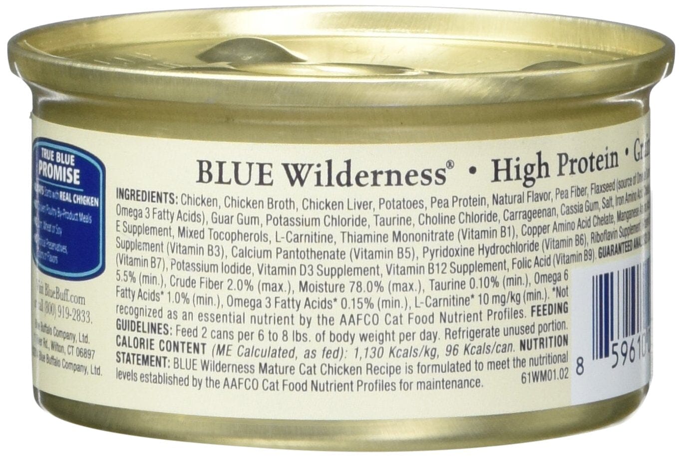 Blue Buffalo Wilderness Mature Adult Grain-Free Chicken Wet Cat Food - 3 Oz - Case of 24  