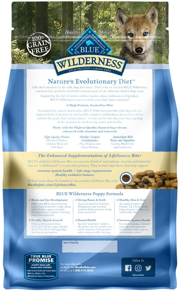 Blue Buffalo Wilderness Puppy Grain Free Chicken Dry Food  