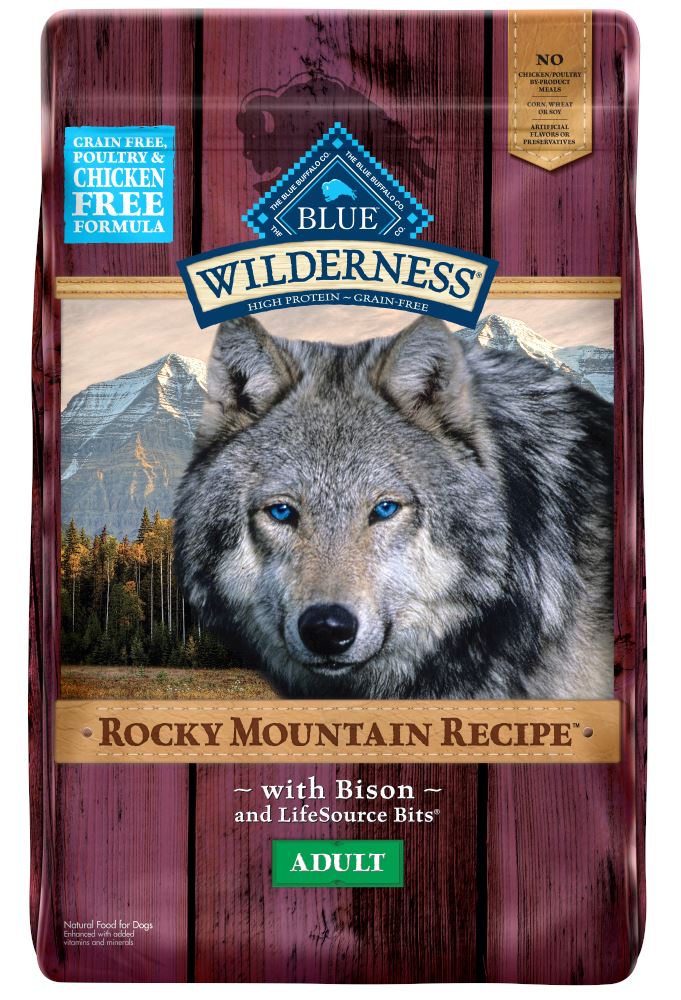 Blue Buffalo Wilderness Rocky Mountain Grain Free Bison High Protein Recipe Adult Dry Dog Food  