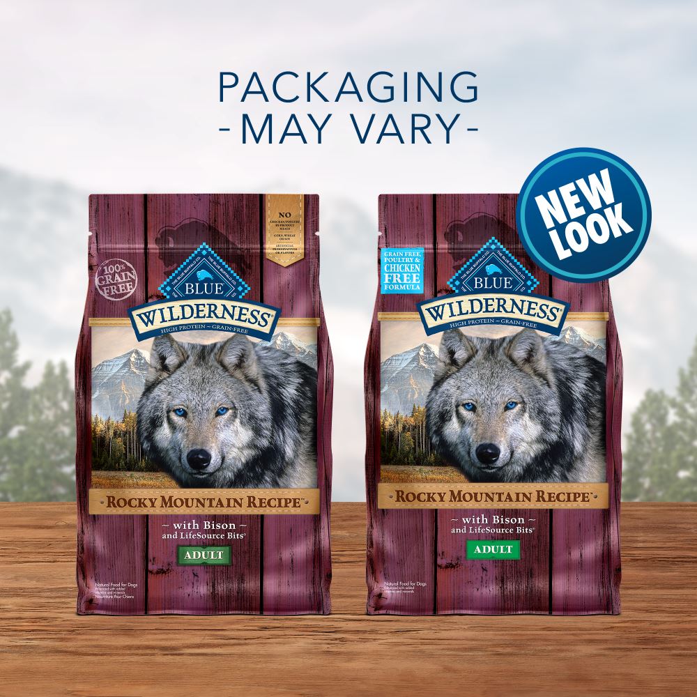 Blue Buffalo Wilderness Rocky Mountain Grain Free Bison High Protein Recipe Adult Dry Dog Food  