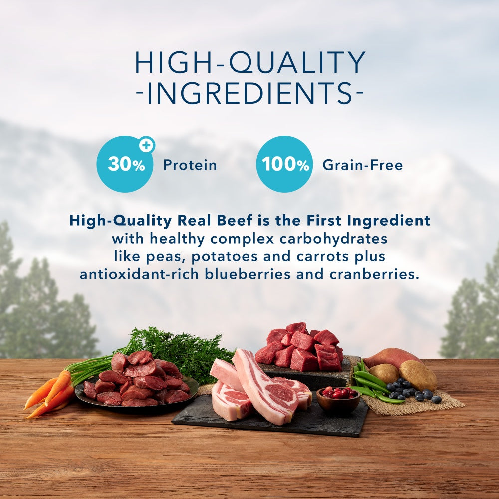 Blue Buffalo Wilderness Rocky Mountain Grain Free Red Meat High Protein Recipe Adult Dry Dog Food  