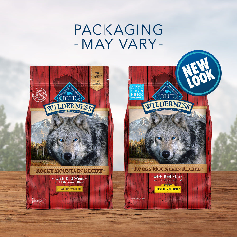 Blue Buffalo Wilderness Rocky Mountain Healthy Weight Grain Free Natural Red Meat High Protein Recipe Adult Dry Dog Food  