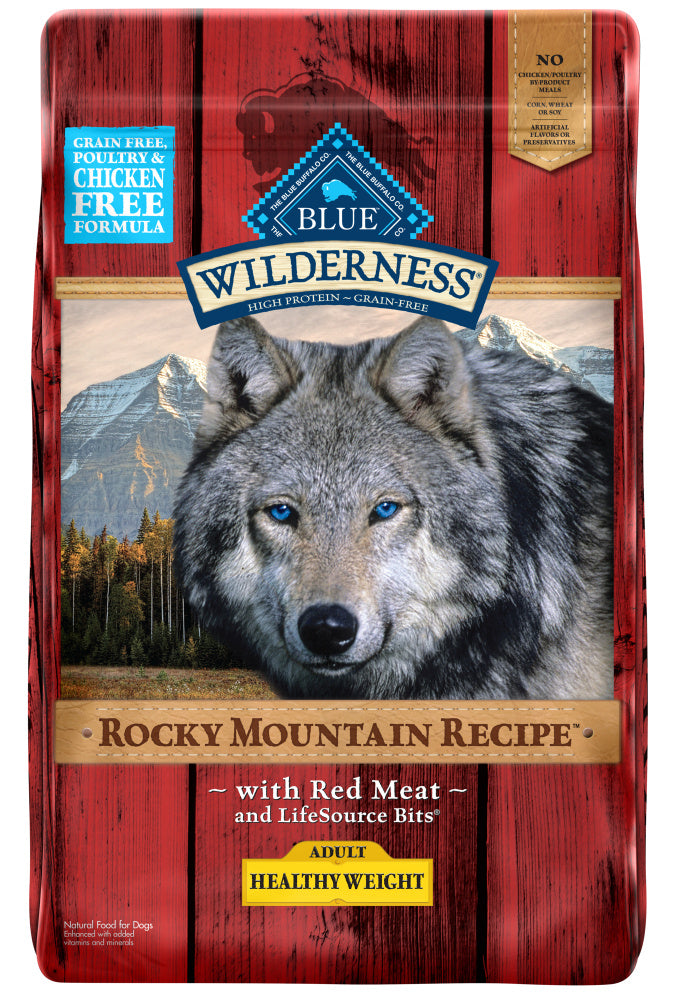 Blue Buffalo Wilderness Rocky Mountain Healthy Weight Grain Free Natural Red Meat High ...