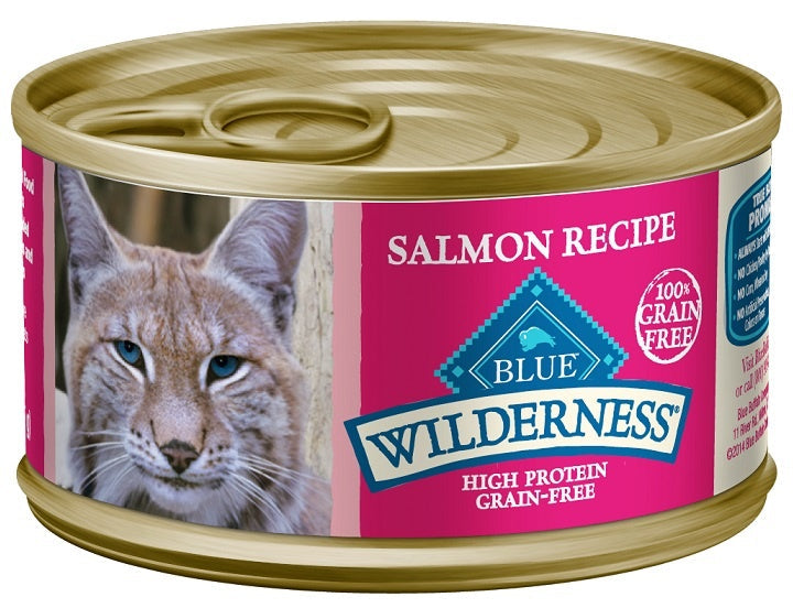 Blue Buffalo Wilderness Salmon Recipe Canned Cat Food  