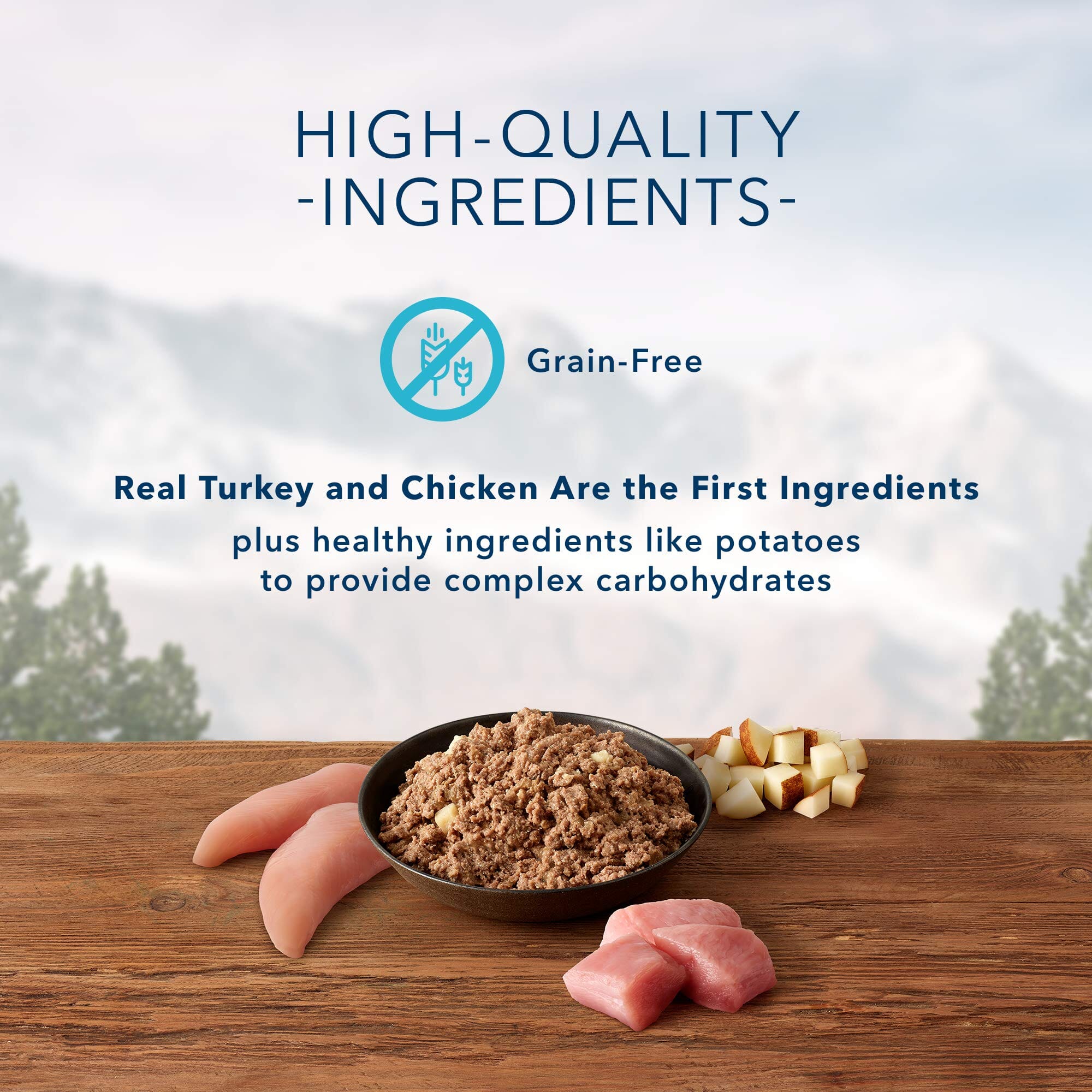 Blue Buffalo Wilderness Small-Breed Grain-Free Turkey and Chicken Canned Dog Food  - 5.5 Oz - Case of 24  