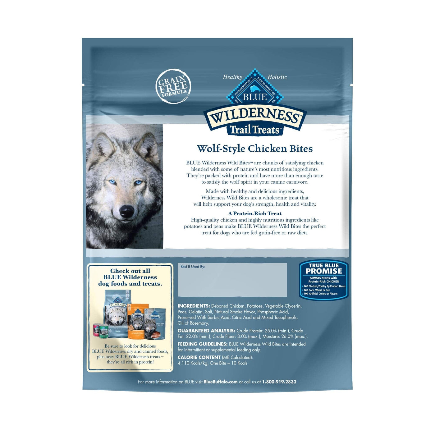 Blue Buffalo Wilderness Trail Treats Wild Bites High Protein Grain