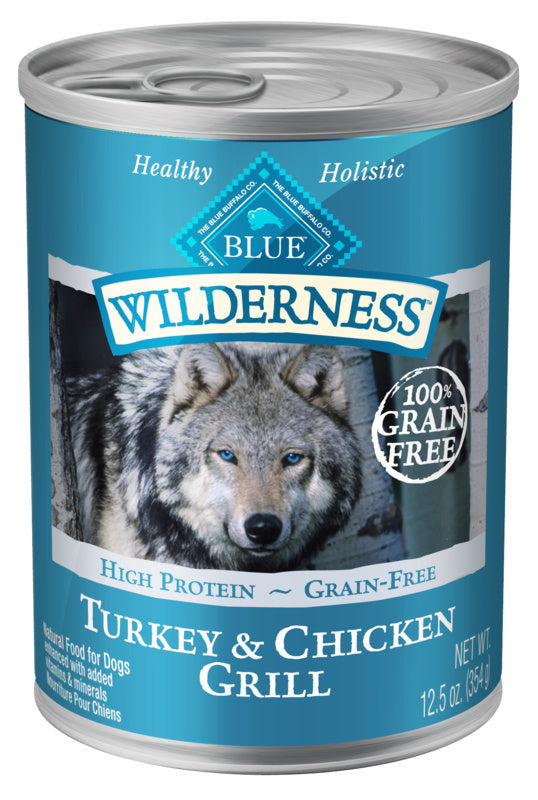 Blue Buffalo Wilderness Turkey & Chicken Grill Canned Dog Food  