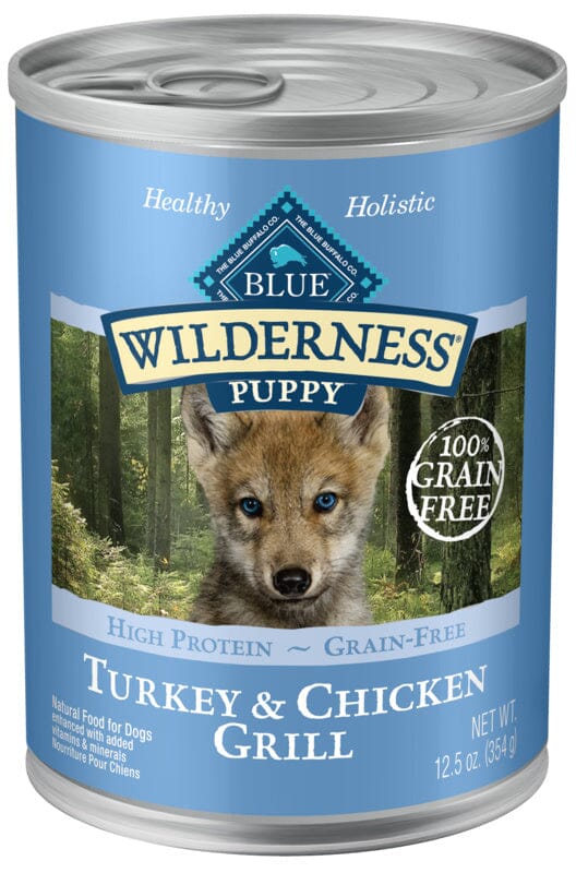 Blue Buffalo Wilderness Turkey & Chicken Grill Puppy Canned Dog Food  