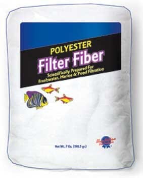 Blue Ribbon Polyester Filter Fiber Aquarium Filter Media Additives - 7 Oz  