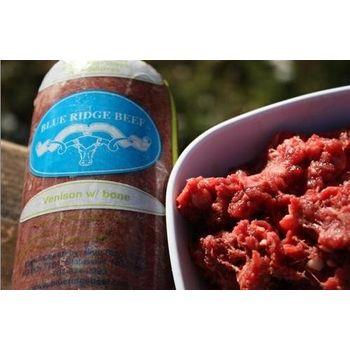 Blue Ridge Beef Frozen Food Venison & Bone Dog Chubs - 2 lb Chub  