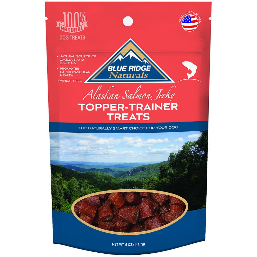 Blue Ridge Naturals Alaskan Salmon Jerky Topper Trainer Dog Treats  