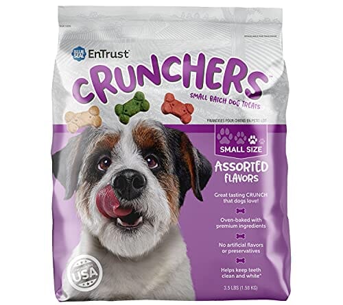 Blue Seal Entrust Crunchers Small Batch Dog Biscuits Treats - Assorted - 3.5 Lbs  