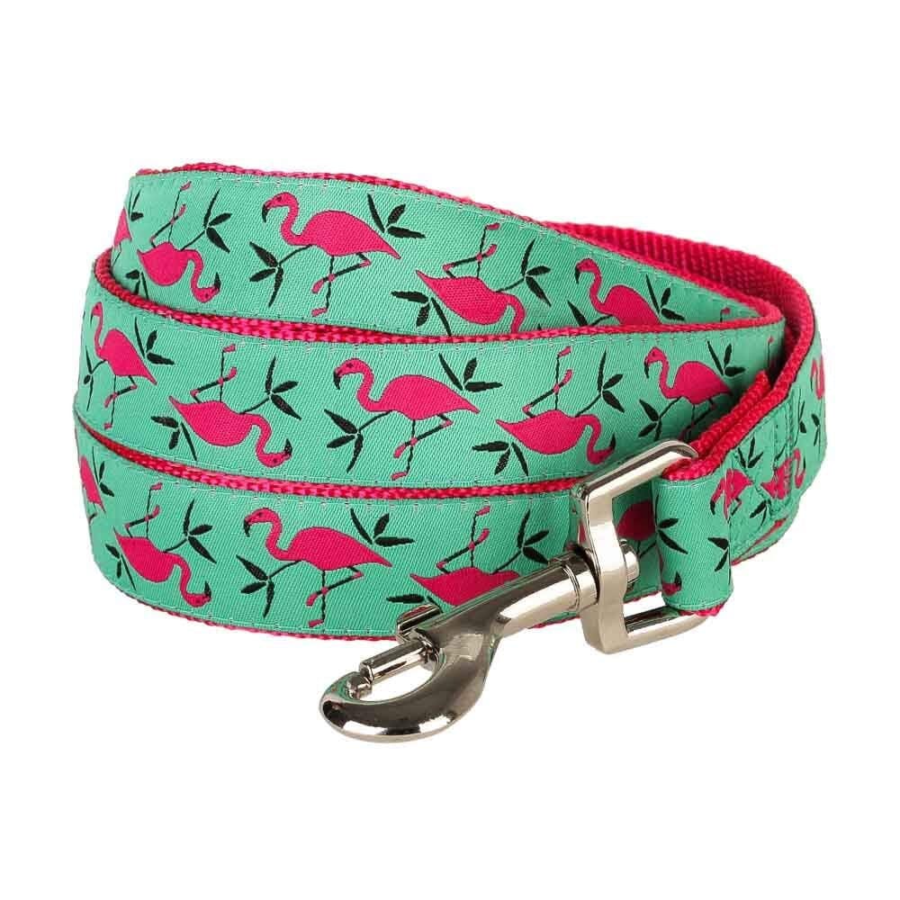 Blueberry Pet Durable Pink Flamingo Light Emerald Dog Leash  