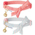 Blueberry Pet Glam Cutie Diagonal Striped Adjustable Breakaway Cat Collar with Bowtie and Bell 2 Pack  