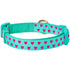 Blueberry Pet Heart Flocking Minty Green Dog Collar with Detachable Velvety Bowtie  