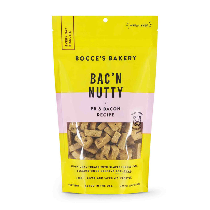 Bocce's Bakery Bacon Nutty Dog Biscuits - 12 Oz