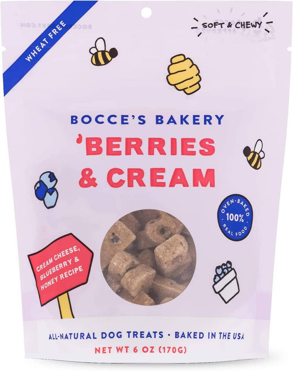 Bocce's Bakery Berries and Cream Soft and Chewy Dog Treats - 5 Oz  