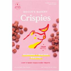Bocce's Bakery Dog Crispies Bacon and Banana Biscuits - 10 Oz
