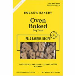 Bocce's Bakery Peanute Butter and Banana Dog Biscuits - 14 Oz  