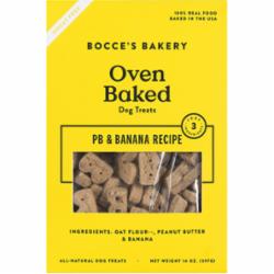 Bocce's Bakery Peanute Butter and Banana Dog Biscuits - 14 Oz