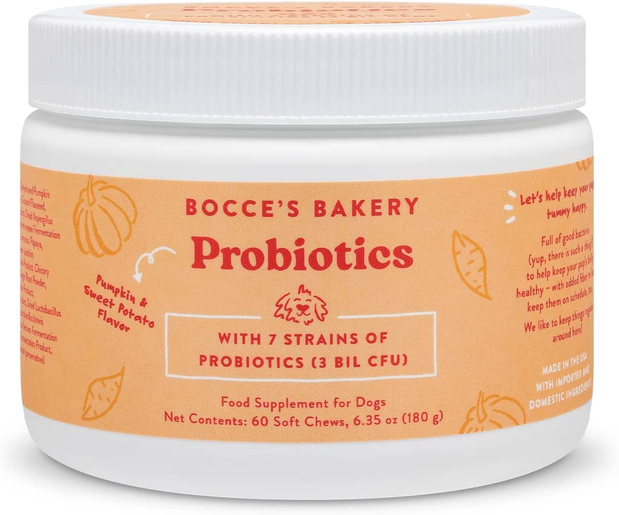 Bocce's Bakery Probiotic Dog Supplements - 6.35 Oz  