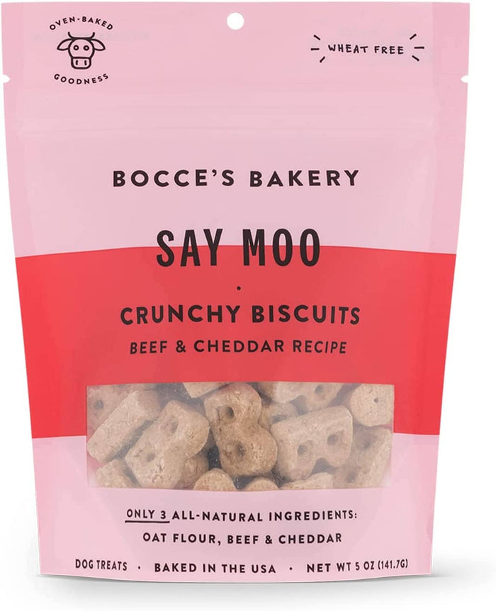 Bocce's Bakery SAY MOOOO Dog Biscuits - 5 Oz