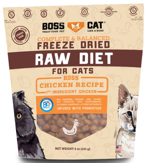 Boss Dog Diet Freeze-Dried Cat Chicken Nuggs Freeze-Dried Cat Food - 9 oz Bag