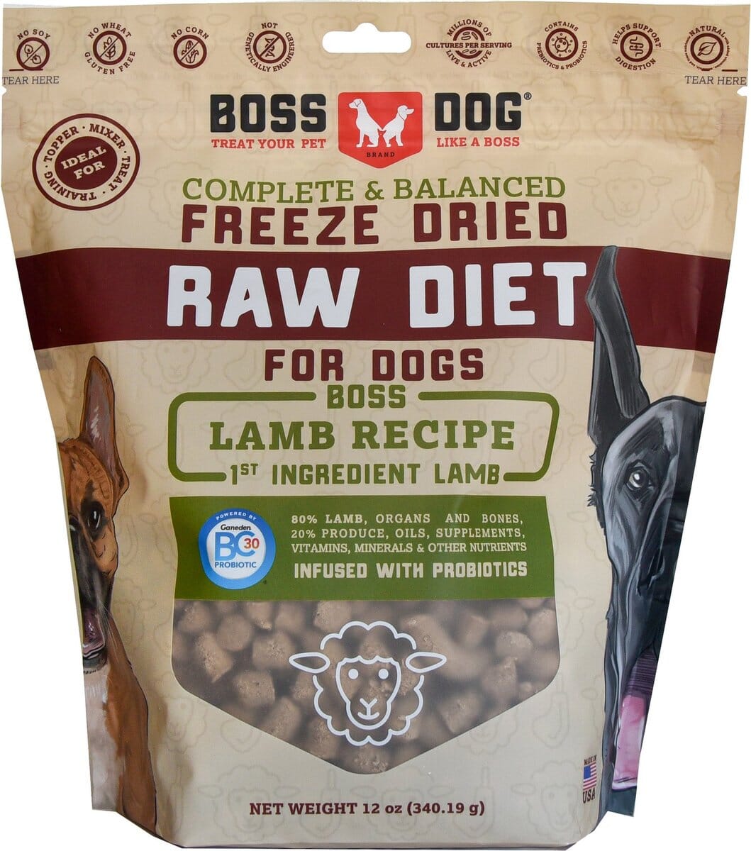 Boss Dog Freeze Dried Lamb Recipe Freeze-Dried Dog Food - 12 Oz  