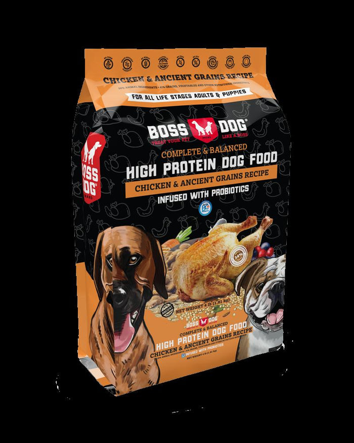 Boss Dog High-Protein Complete Diet Chicken and Ancient Grain Recipe Dry Dog Food - 24 lb