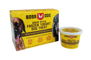 Boss Dog Peanut Butter & Banana Greek Style Frozen Yogurt - 3.5 fl oz (104ml) - 4 Pack