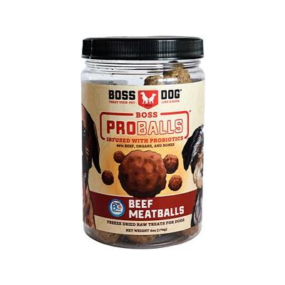 Boss Dog Proball Meatballs Freeze-Dried Meatballs Beef Dog Treats - 6 oz Jar  