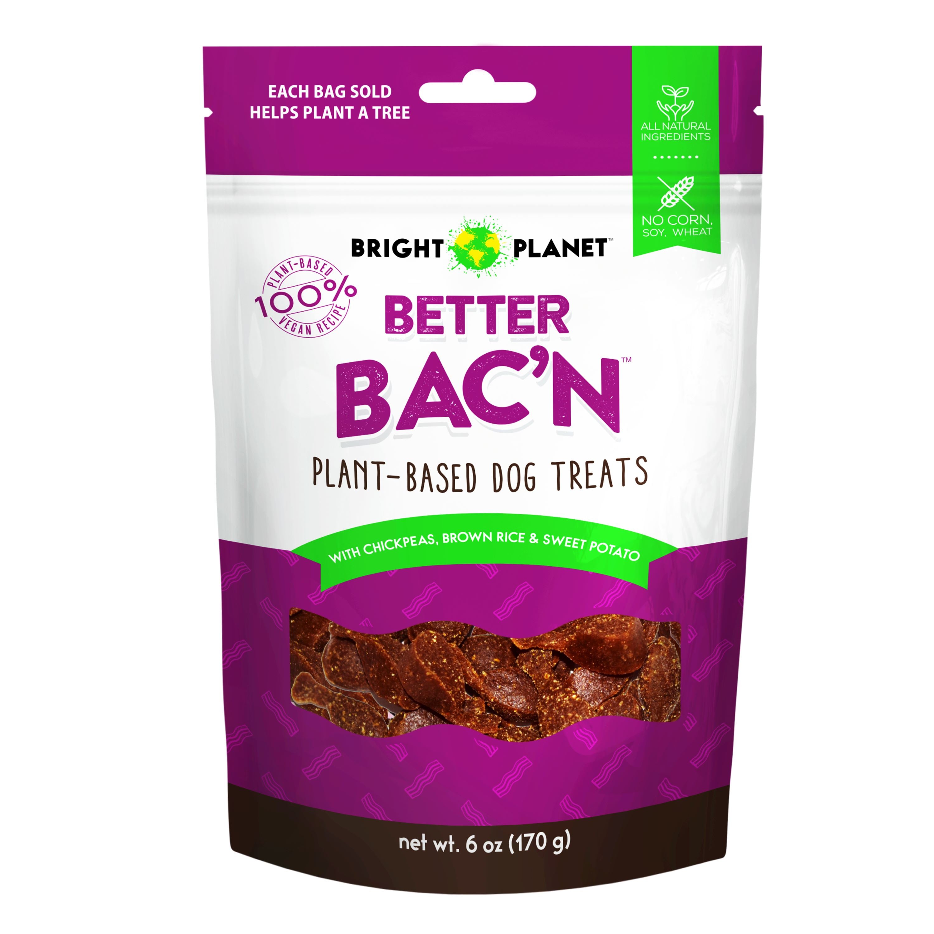 Bright Planet Pet Better Bac'n Dog Treat - 6 Oz  