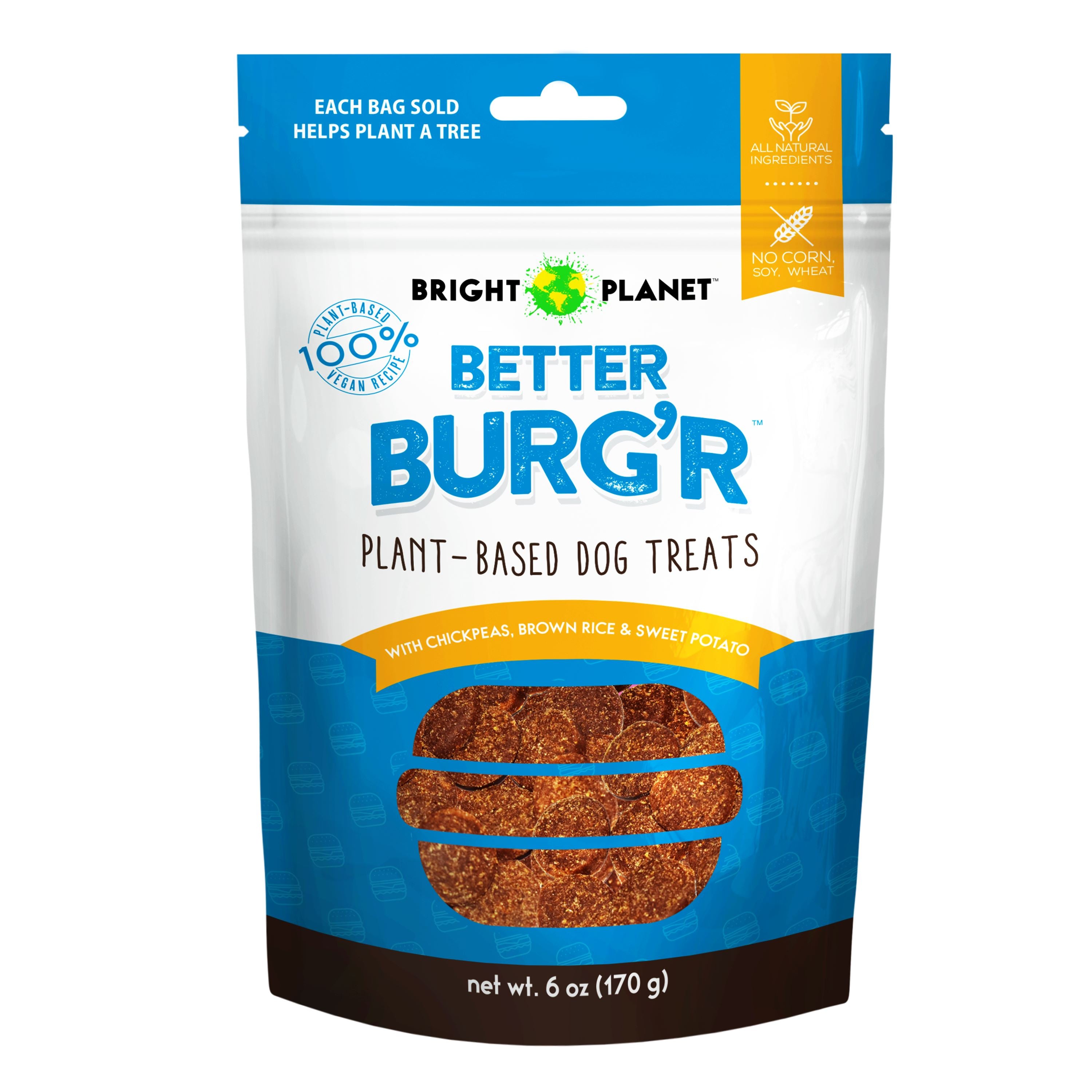 Bright Planet Pet Better Burg'r Dog Treat - 6 Oz  