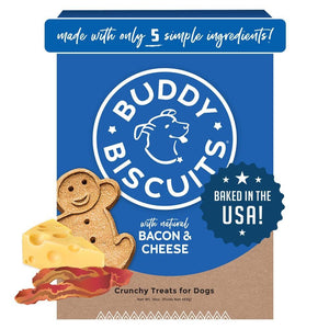 Buddy Biscuits Bacon & Cheese Original Baked Dog Treats - 16 oz Bag