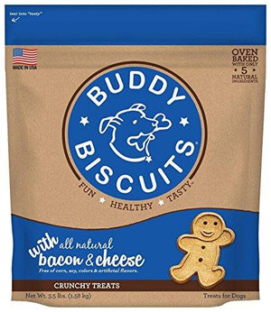 Buddy Biscuits Bacon & Cheese Original Baked Dog Treats - 3.5 lb Bag