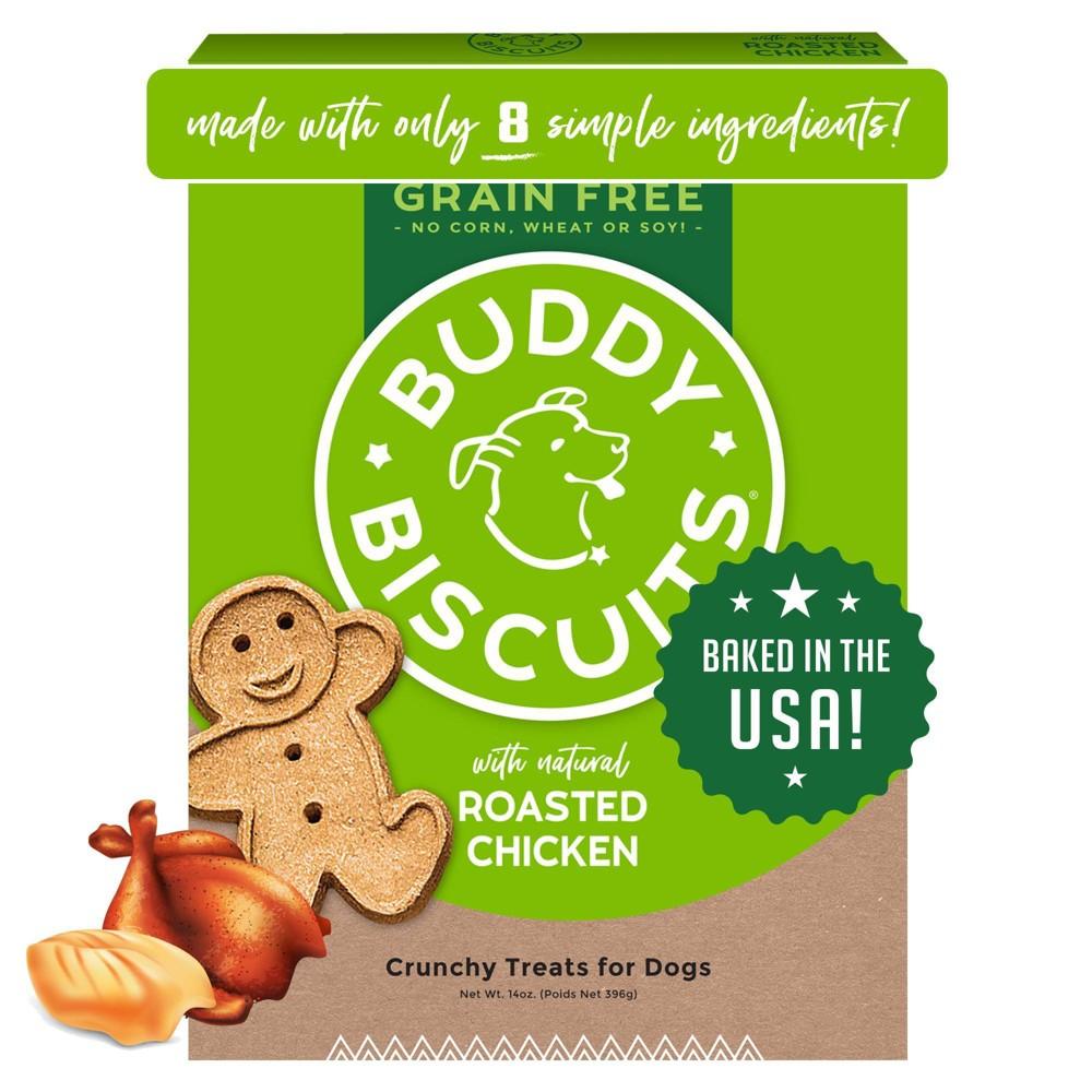Buddy Biscuits Grain-Free Rotisserie Chicken Baked Dog Treats - 14 oz Bag  