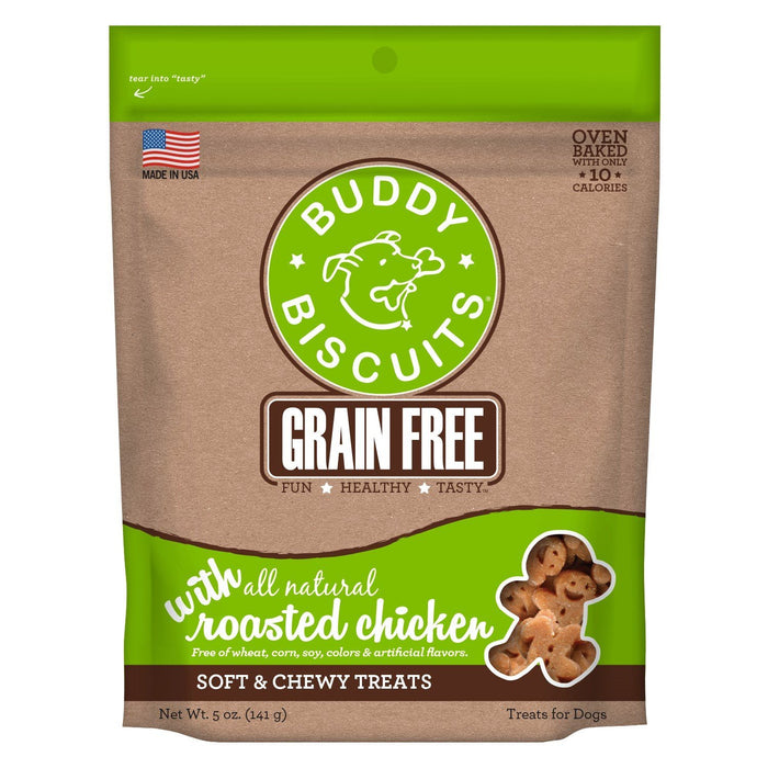 Buddy Biscuits Grain-Free Rotisserie Chicken Soft and Chewy Dog Treats - 5 oz Bag