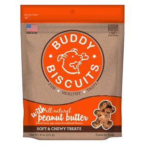Buddy Biscuits Original Peanut Butter Soft and Chewy Dog Treats - 6 oz Bag