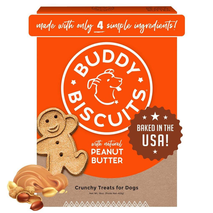 Buddy Biscuits Peanut Butter Original Baked Dog Treats - 16 oz Bag