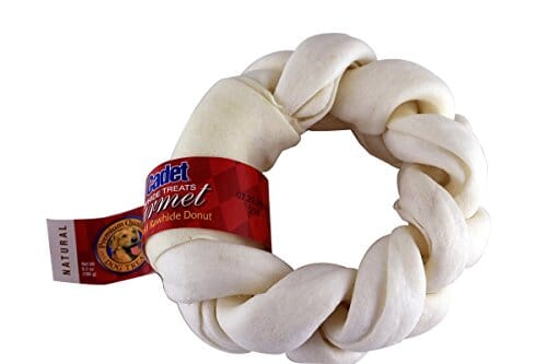 Cadet Gourmet Braided Rawhide Donut Natural Dog Chews - Natural - 5 In